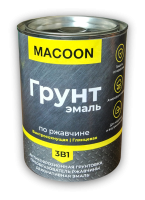 Черная  грунт-эмаль 3в1 по ржавчине 0,9 MACOON (77742) (14шт/700шт)