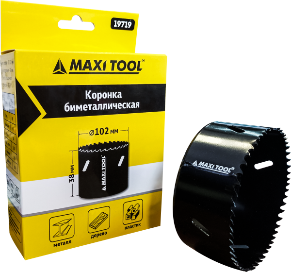 Коронка 102мм биметалл 19719 (20шт/кор)MaxiTool