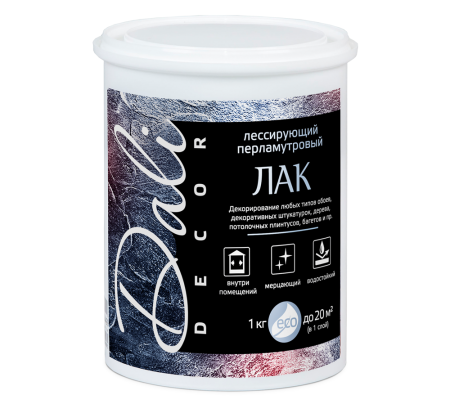 Лак лессирующий перламутровый  1 кг ЗОЛОТО Dali-Décor  20481 (6шт/384шт)