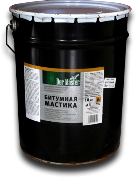 Мастика Битумная DerMaster  18кг (1шт/33шт)