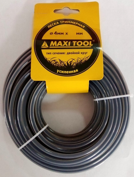 Леска триммерная двойной круг 4.0мм* 166м 89951 (1/4шт) MaxiTool