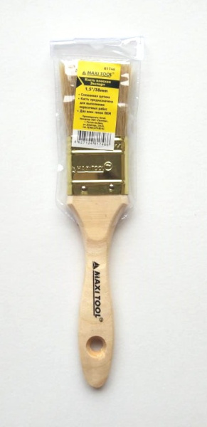 Кисть плоская №1,5 (38мм) Эксперт 81746 (24шт. в уп.) (600) MaxiTool