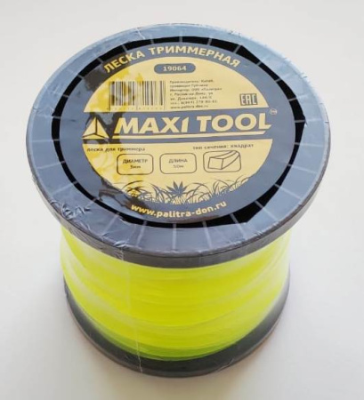 Леска триммерная квадрат 3мм* 50м 19064 оранжевый (1/30шт) MaxiTool