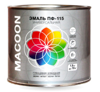 Коричневая эмаль ПФ-115 MACOON ГОСТ 1,9 кг (6шт/300шт)