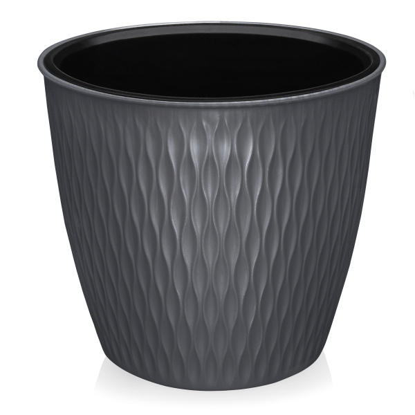 Кашпо Kerama  4,6 л графит 496 Эльфпласт (24шт)