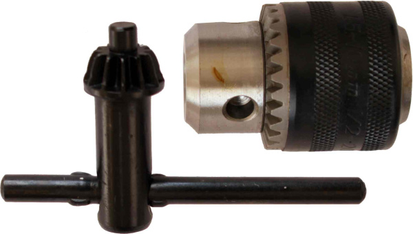 Патрон 54714 для дрели D=1.5-13mm d резьбы=1/2" ключ в комплекте (50)Дер Мастер 