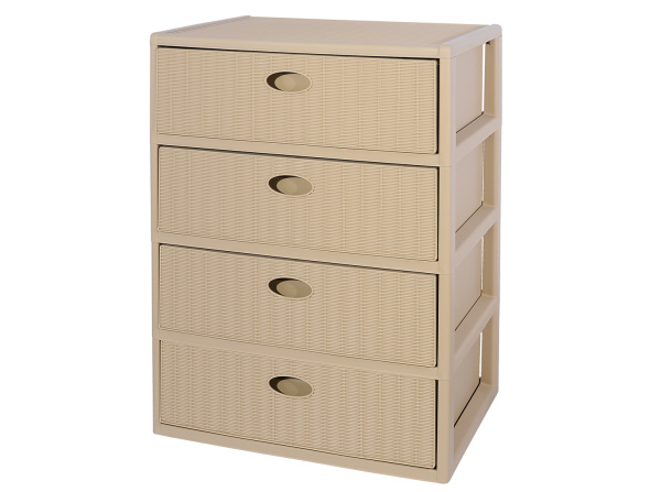 Комод "ВИОЛА "3-х секционный 339  бежевый Эльфпласт
