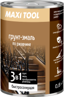Вишня спелая  грунт-эмаль 3в1 по ржавчине 0,8 кг MAXI TOOL (82447)