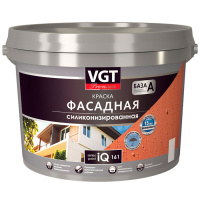 Краска VGT ФАСАДНАЯ iQ161 база А силиконизированная, 9л (14кг)