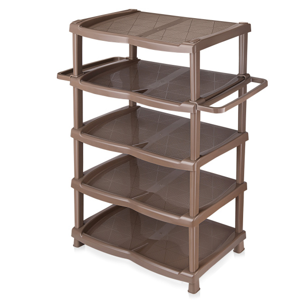Этажерка для обуви 5 секций коричневая 034 Эльфпласт (4шт)