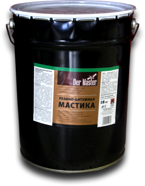 Мастика Резино-Битумная DerMaster  18кг  (1шт/33шт)