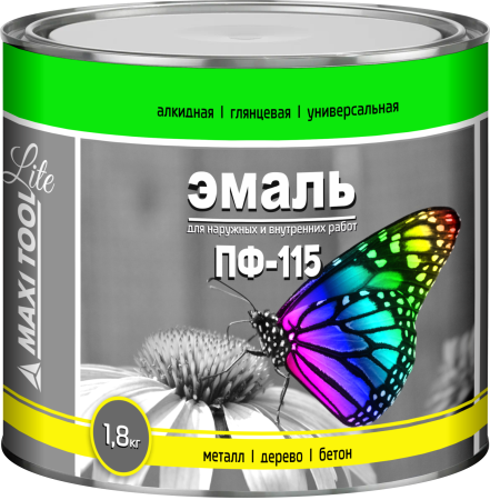 ШОКОЛАД Эмаль ПФ 115 1,8кг алкидная MAXITOOL Lite (6/300шт)