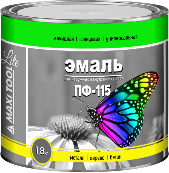 ШОКОЛАД Эмаль ПФ 115 1,8кг алкидная MAXITOOL Lite (6/300шт)