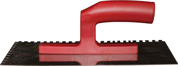 Гладилка зуб.10*10,130*280мм.*0,7,  нерж. сталь  57683 пласт. руч.  (50) Дер мастер