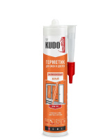 Герметик KUDO  для окон и дверей силиконовый БЕЛЫЙ 280мл KSK-191 (12шт)