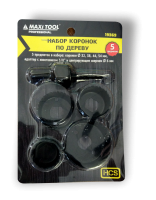Набор коронок 19369 5 предм: 4 HSC коронки 32,38,44,54мм, адаптер,направл.сверло 6мм(40) MaxiTool