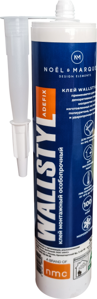 Клей монтажный акриловый  белый  Wallstyl Adefix монтаж катридж  300мл (12шт)
