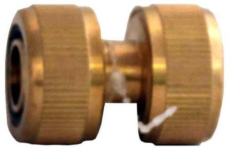 Муфта 56345 ремонтная латунная 1/2"(GS6411)д/наращивания длинны шланга(100)(50)