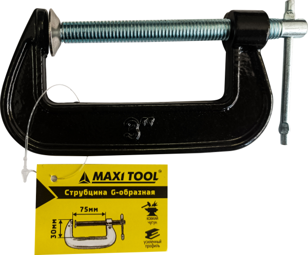 Струбцина G-образная  89092  75х30мм  (1/120) MaxiTool