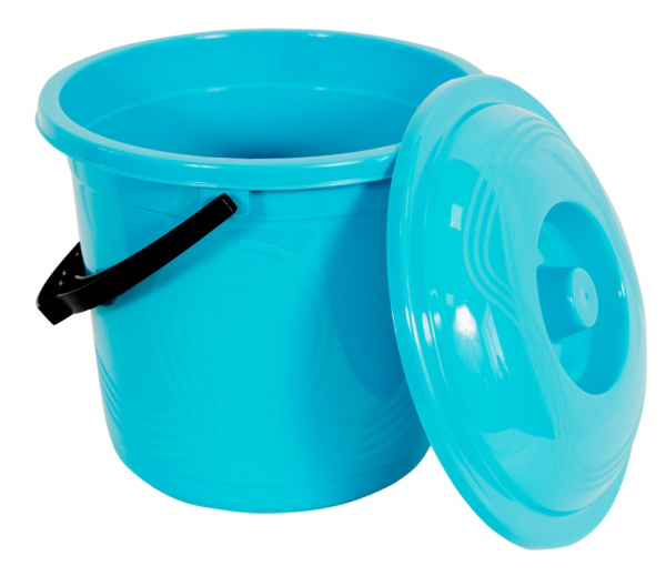 Ведро "Волна" 12л с крышкой 311 Эльфпласт (30шт)