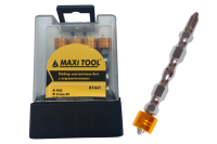 Биты 81441 2-стор с магн. держат. хром. дл/ГКЛ 6.35*65мм PH2/PH2 стальS2 10шт.(10/120) MaxiTool