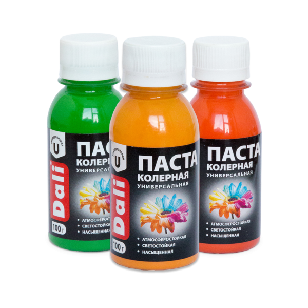 ЗЕЛЕНАЯ  паста колерная универс.  0,1кг Dali (20353) (8шт/3072шт)