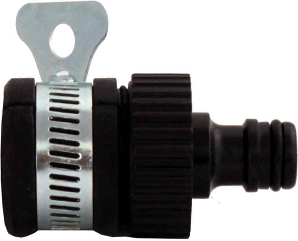 Адаптер внешний без резьбы 54248 Акция с хомутом/соед-я полив.шланга и пистолета/крана (100400)