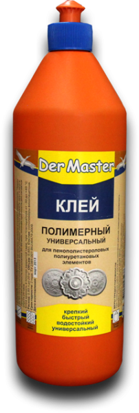 Клей полимерный универсальный "Der Master" 0,8 л (15шт) оранж.бутылка