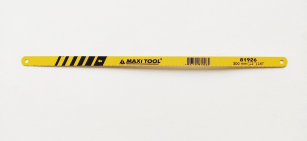 Полотно д/ножовки по металлу 81926 12*300мм одностор 18TPI Желтое (1/72/1440)MaxiTool