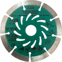 Диск алмазный сегмент PROFI (с вентиляц) 125х10х2х22.23мм 89669 сухая резка(100шт/к)MaxiTool