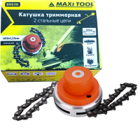 Триммерная головка (катушка), 89938, алюминиевый корпус 2 цепи, посадочн. М10х1,25 (40шт.) MaxiTool