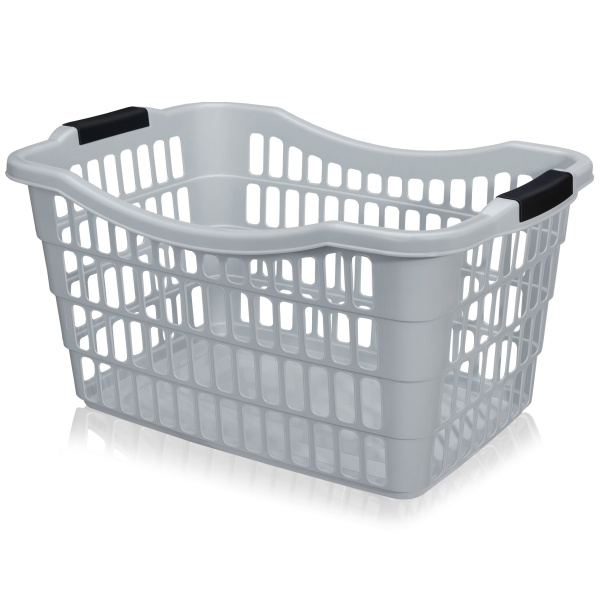 Корзина "Универсал" прямоуг. с ручками 40л серая  086 Эльфпласт (20шт)