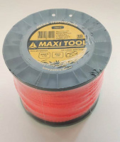 Леска триммерная витой квадрат 2.7мм*264м 19002 оранжевый (1/8шт) MaxiTool