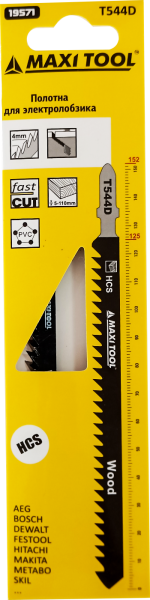 T544D Полотна д/эллобз быстр прям рез древес 19571 3шт/наб 4*125*152мм(25/100)MaxiTool