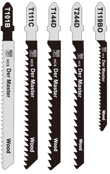 52916 Полотна д/электролобзика д/пр.и кр.резки дер,пластика,наб.5шт.TSET-3 (400)MaxiTool