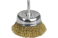 Щетка д/дрели Чашка  40*6мм 19559  со шпилькой,латунир. волнистая проволока (180) MaxiTool