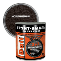 КОРИЧНЕВЫЙ  молотковая Грунт-Эмаль по ржавчине  2л Dali 20462 (3шт/234шт)