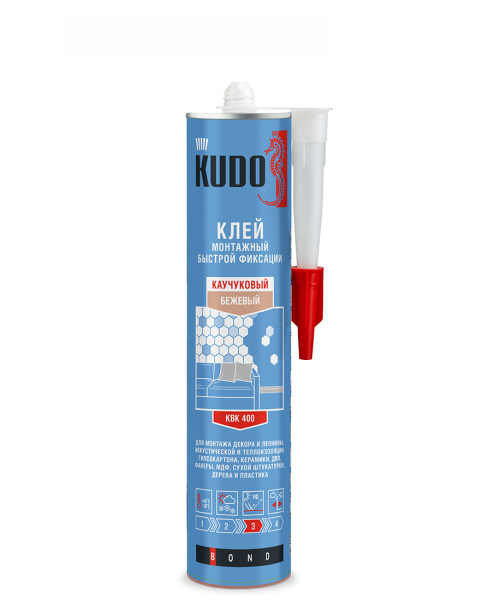 Клей монтажный быстрой фиксации на каучуковой основе KBK-400 300мл (12шт/1440шт)