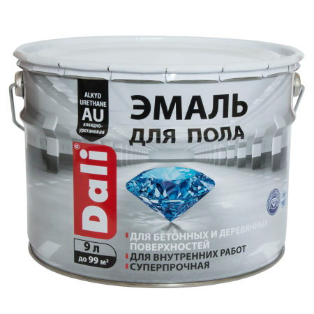 ЭМАЛЬ для ПОЛА  КРАСНО-КОРИЧНЕВАЯ  (RAL 3009)  9л Dali 12316 (1шт/55шт)