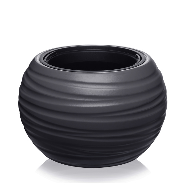 Кашпо Luna D395 мм графитовый 634 (4 шт)