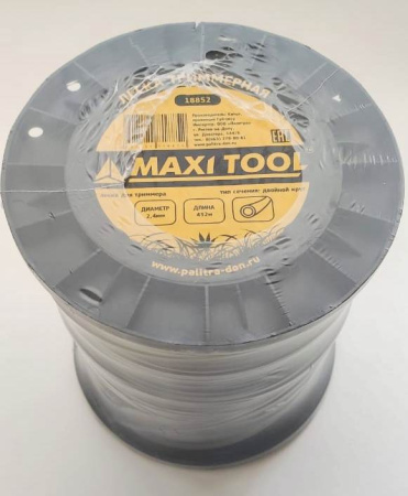 Леска триммерная двойной круг 2.4мм*432м 18852 (1/4шт) MaxiTool