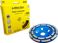 Чаша алмазная зачистная двухрядная 19626  125х5х22,2мм (24шт) MaxiTool