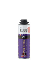 Клей -пена монтажный и стыковочный проф. KUDO PUR DECOR X10+KUPP06B10HC 650мл (12шт/960шт)