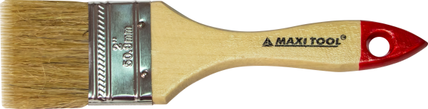 Кисть плоская №1,5 (38мм) 81728 деревянная ручка(12шт/уп) (576шт/кор) MaxiTool