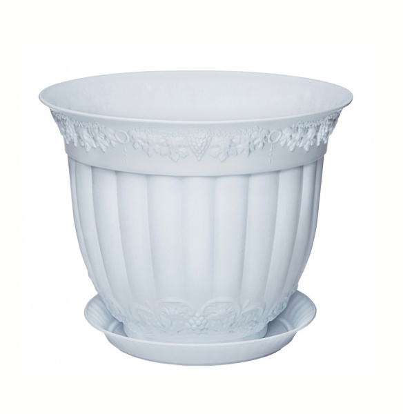 Кашпо "Флора" 5л с поддоном коричневое 215 Эльфпласт (40шт)