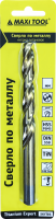 Сверло 10,5мм 89546 по мет.нитридтитановое покрытие M2 (Р6М5) Din 338 (1шт/блистер) MaxiTool
