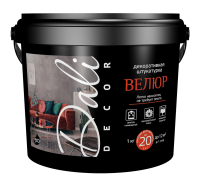 Декоративная штукатурка "Велюр"  1кг Белый Dali-Décor (20136) (6шт/384шт)