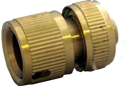 Соединитель 56340  быстросъемн латунный,с аквастопом 1/2"(GS6404)(100)(50)