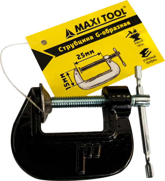 Струбцина G-образная  89090  25х15мм  (1/400) MaxiTool