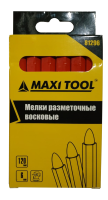 Мелки восковые разметочные 81296 120mm  красные(6шт) набор MaxiTool (120)
